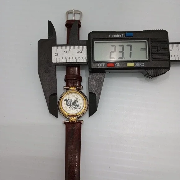 Fossil Warner Bros Pepe Le Pew & Penelope Pussycat Watch Leather New Batter rare - Picture 13 of 14